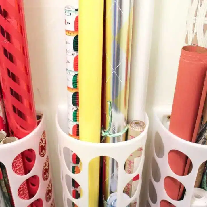 Gift Wrapping Station Ideas for Paper Ribbon and Supplies